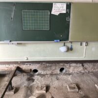 岐阜県の小学校における配管用コア抜き工事